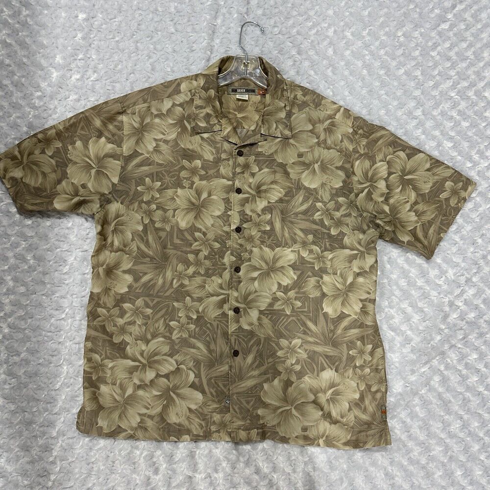 Quiksilver Edition Hawaiian Short Sleeve Button Up Shirt Size Large